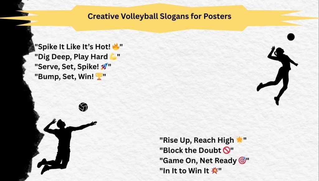 Creative Volleyball Slogans for Posters