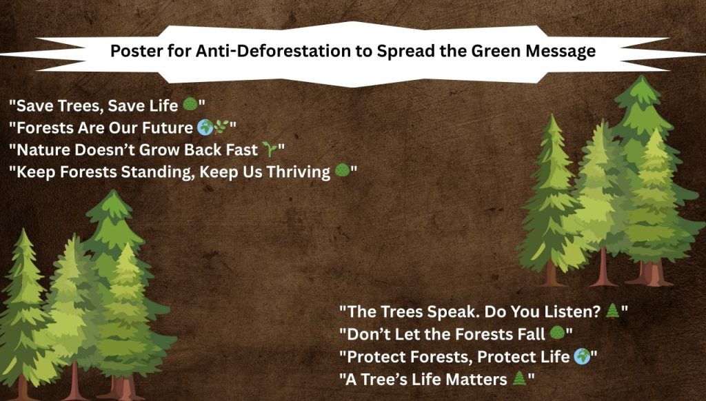 Poster for Anti-Deforestation to Spread the Green Message