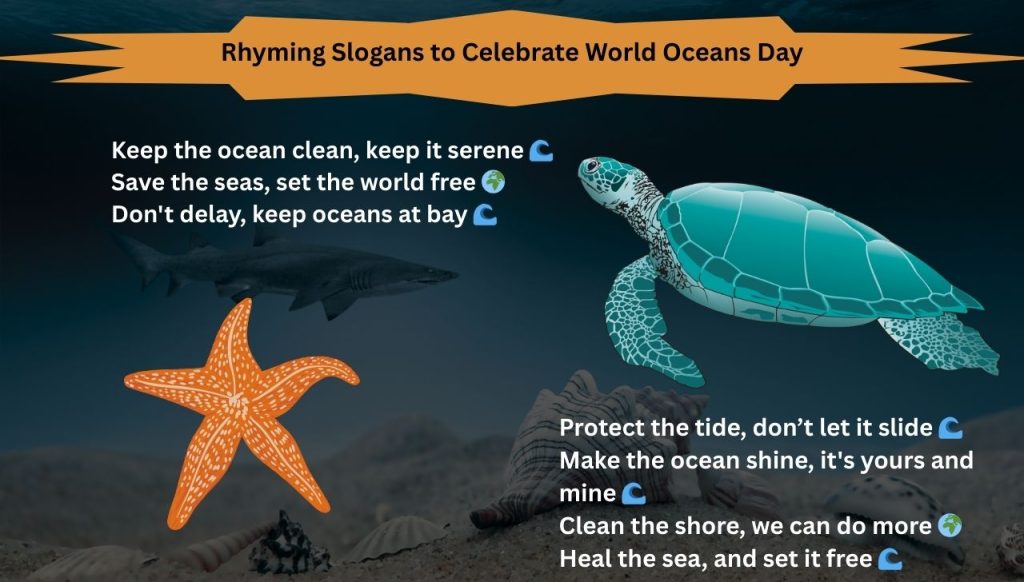Rhyming Slogans to Celebrate World Oceans Day