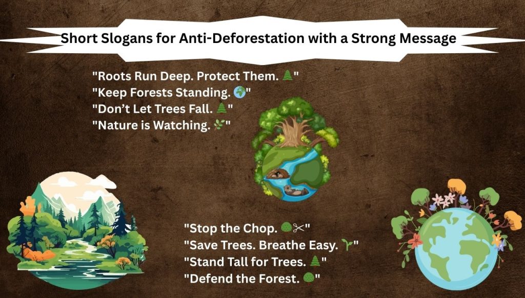 Short Slogans for Anti-Deforestation with a Strong Message
