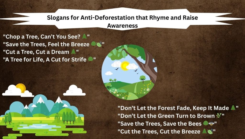 Slogans for Anti-Deforestation that Rhyme and Raise Awareness