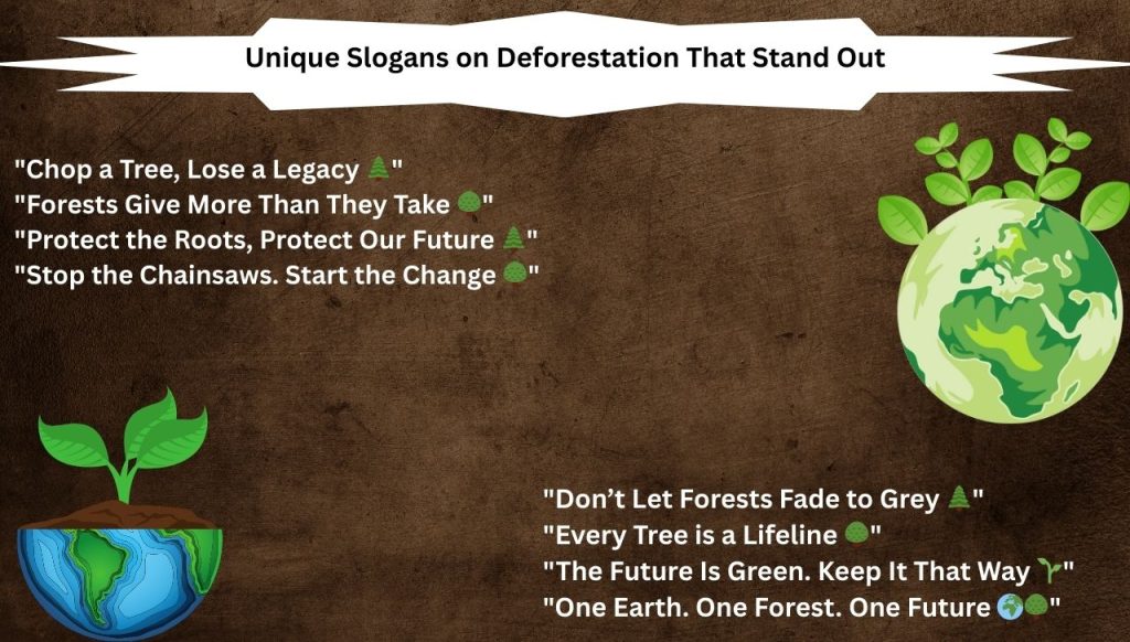Unique Slogans on Deforestation That Stand Out