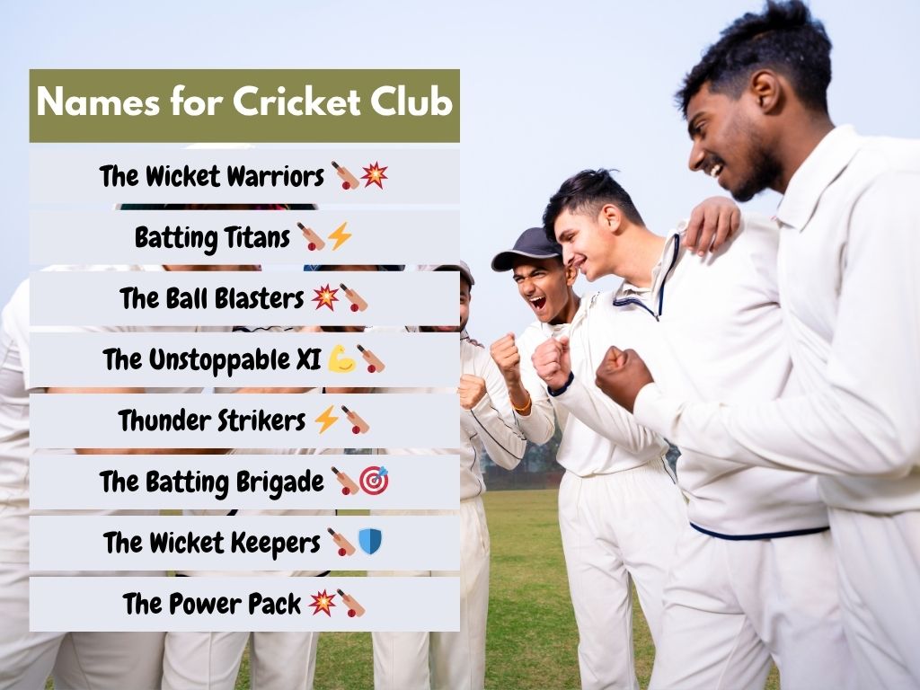 Names for Cricket Club