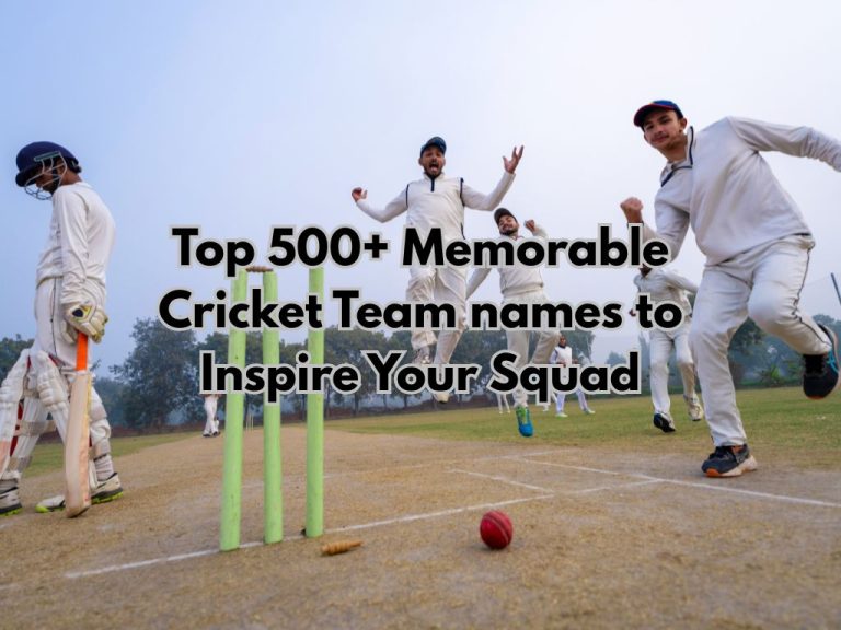 Top 500+ Memorable Cricket Team names to Inspire Your Squad