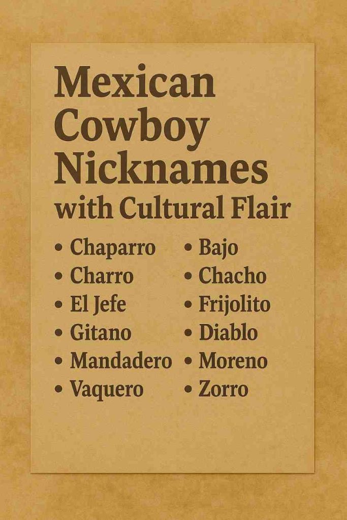Mexican cowboy names