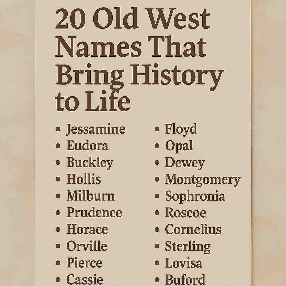 Old West Names