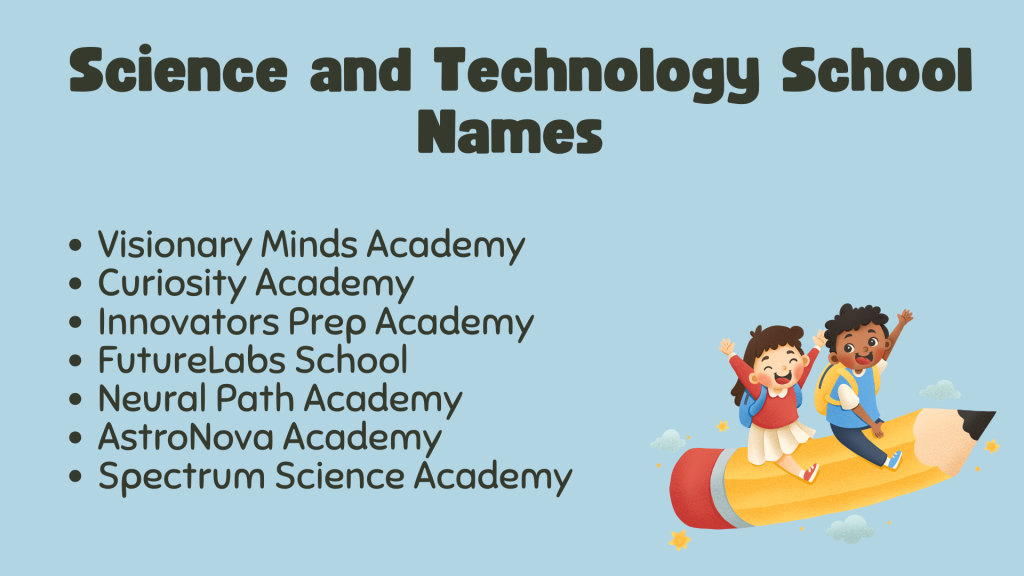 Science and Technology School Names Names