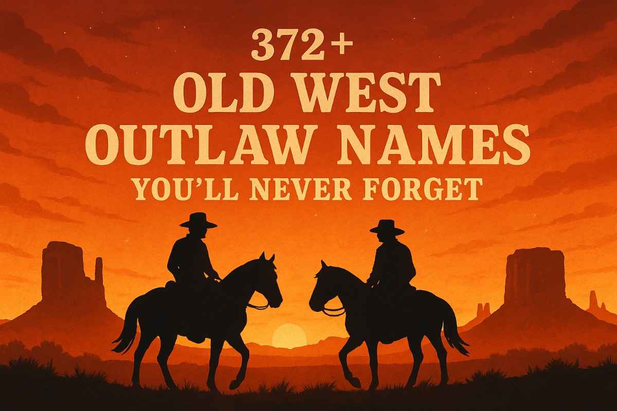 372+ Old West Outlaw Names You’ll Never Forget