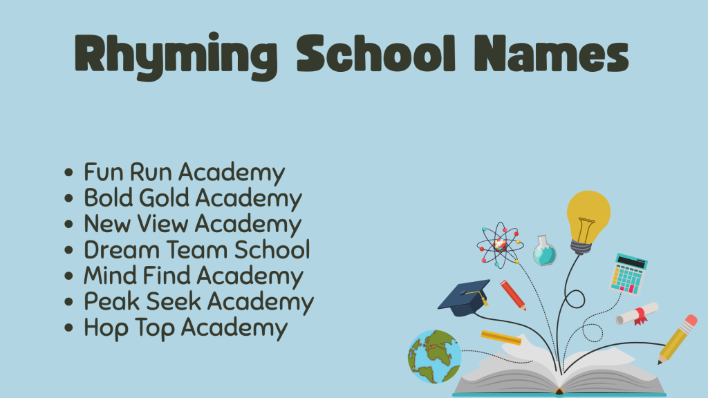 Rhyming School Names Names