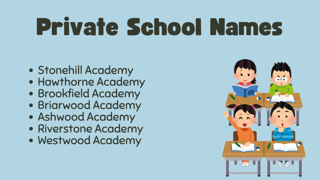 Private School Names Names