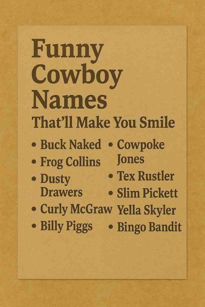 Funny Cowboy Names That’ll Make You Smile