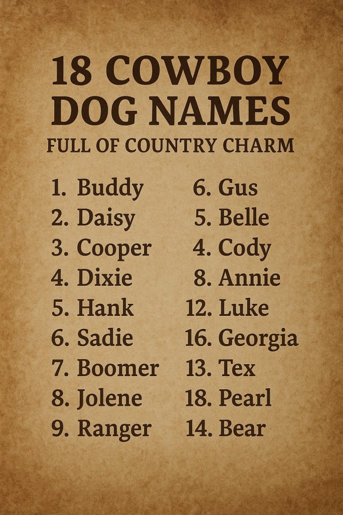 cowboy dog names