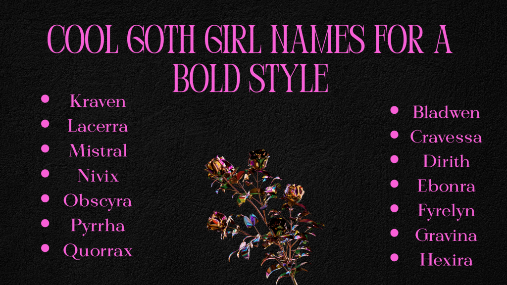 Cool Goth Girl Names for a Bold Style