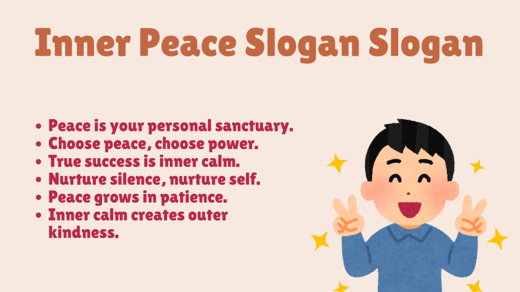 Inner Peace Slogan Slogan