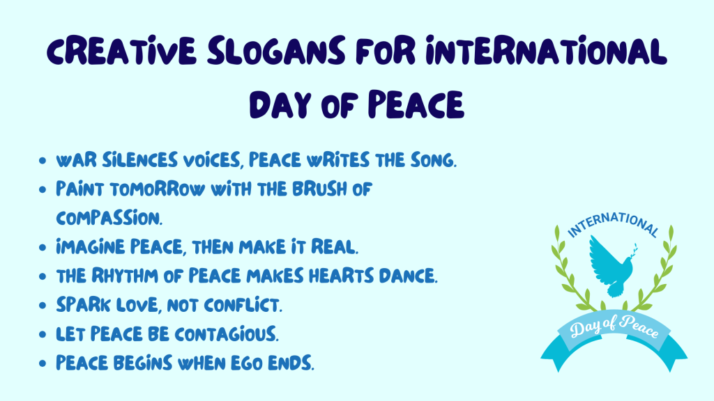 Creative Slogans for International Day of Peace 