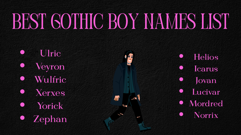 Best Gothic Boy Names List