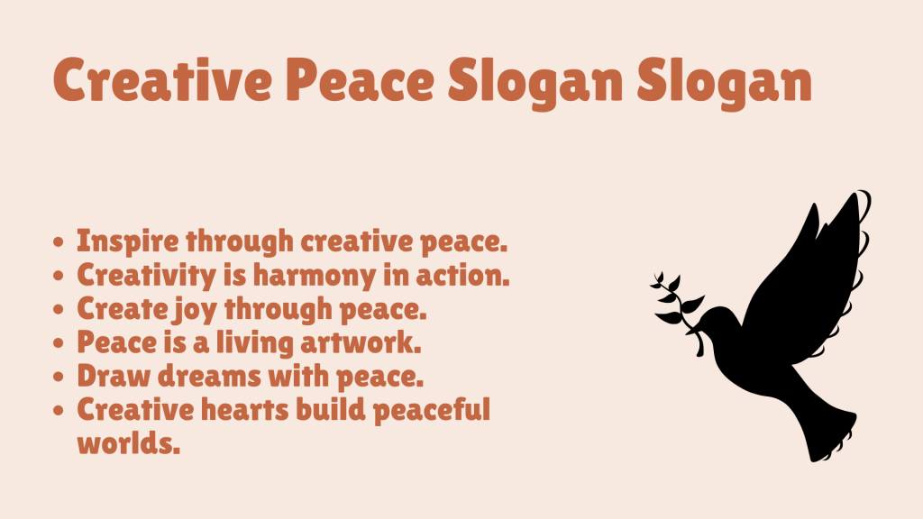 Creative Peace Slogan Slogan