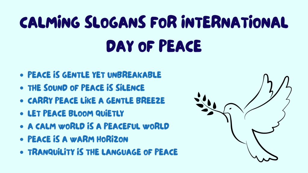 Calming Slogans for International Day of Peace 