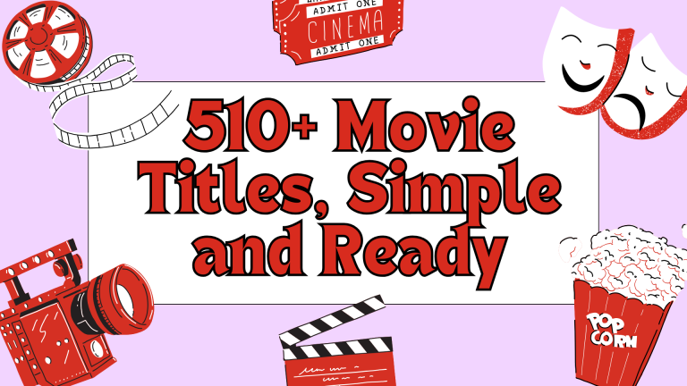 510+ Movie Titles, Simple and Ready