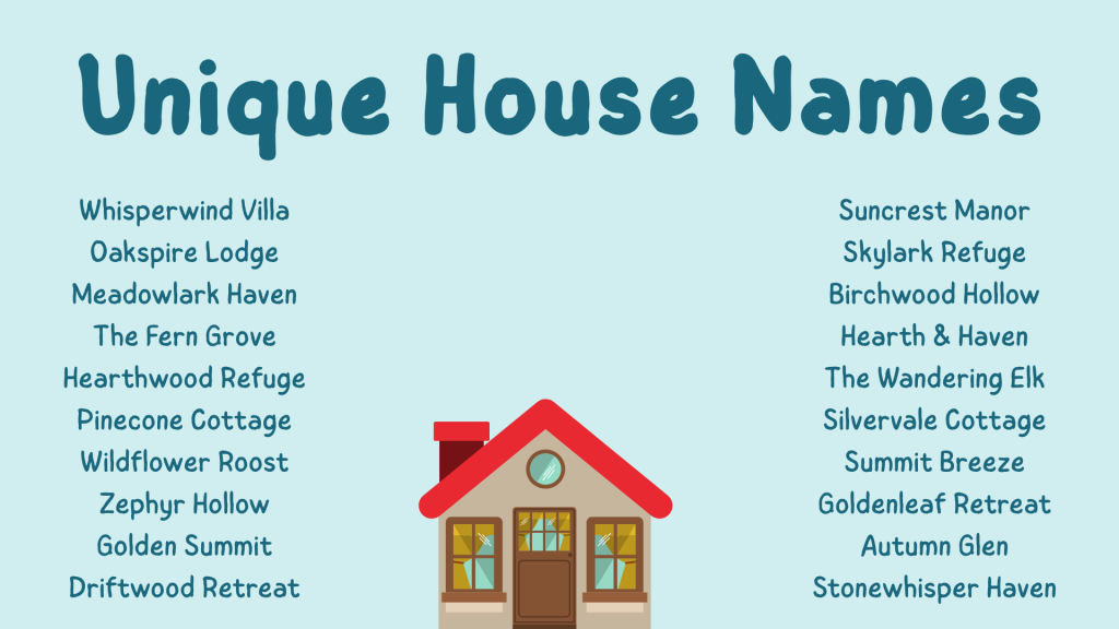 Unique House Names
