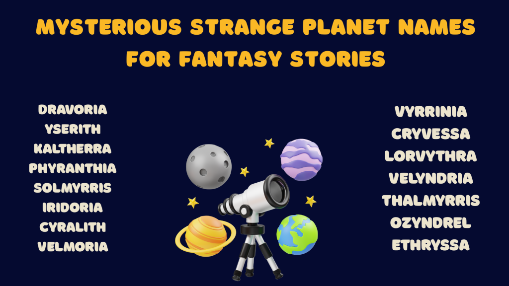 Mysterious Strange Planet Names for Fantasy Stories