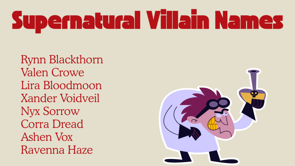 Supernatural Villain Names