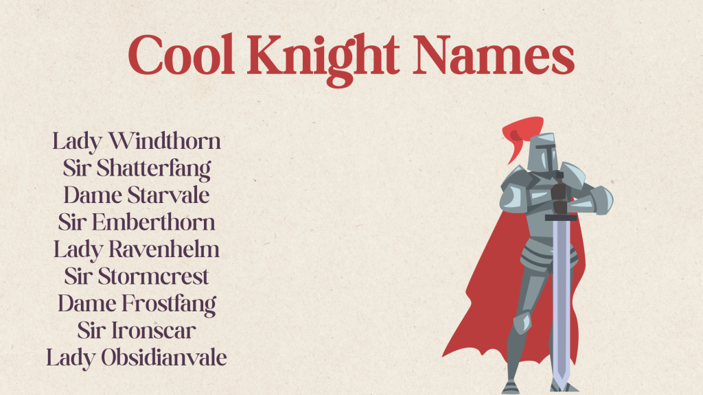 Cool Knight Names