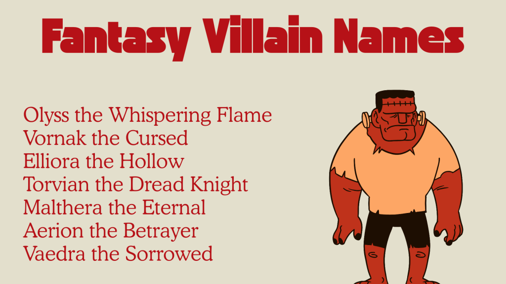 Fantasy Villain Names