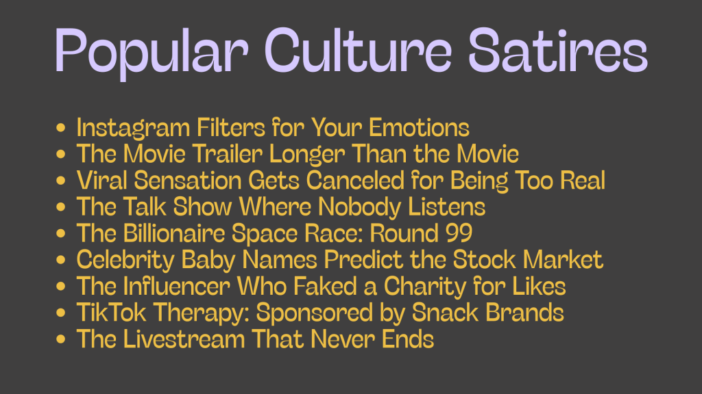 Popular Culture Satires