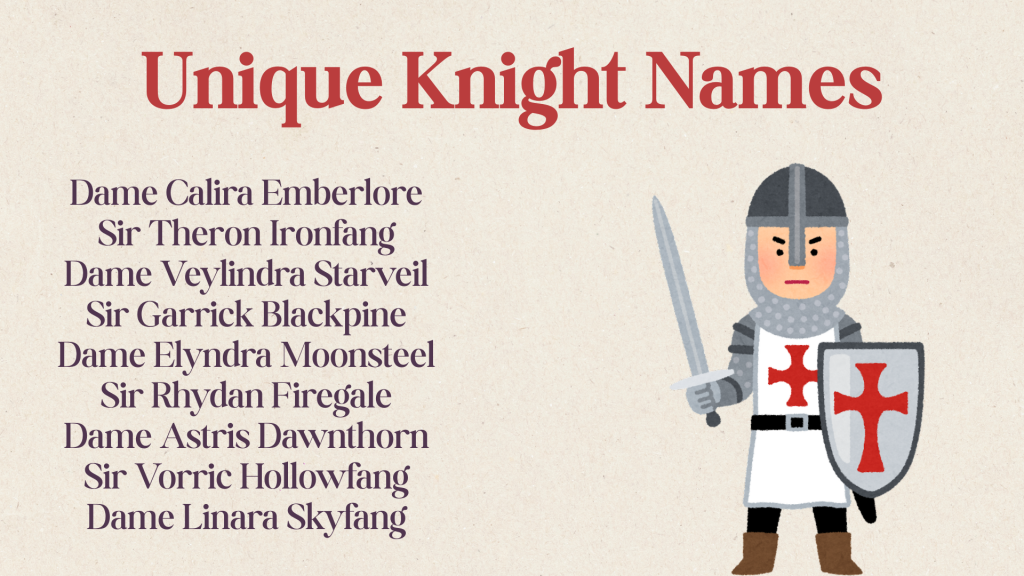 Unique Knight Names
