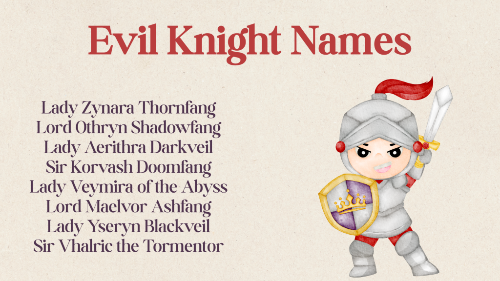 Evil Knight Names