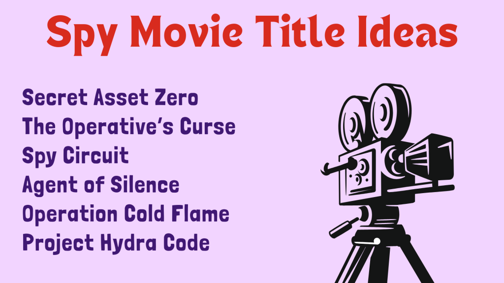 Spy Movie Title Ideas