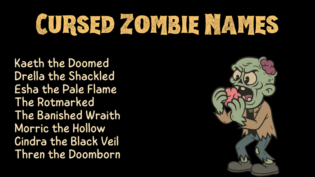 Cursed Zombie Names