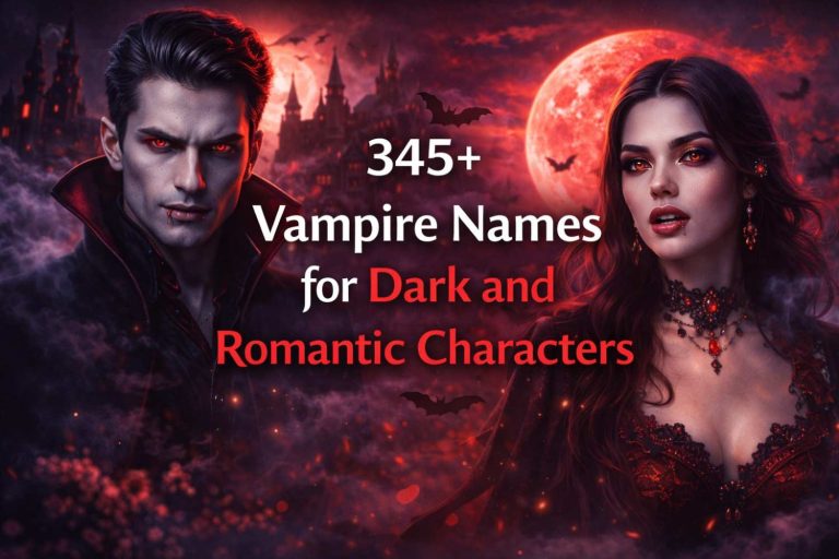 345+ Vampire Names for Dark and Romantic Characters